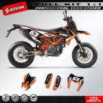 Sawrain KTM SMC-R 690 Enduro 2019 2020 2021 오토바이 그래픽 배경 데칼 스티커 키트