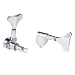 이바네즈 야마하 스타일 어쿠스틱 일렉트릭 베이스 크롬을 위한 KAISH 4 스트링 18 1 밀폐 튜너 튜닝 키 머신 헤드 4 String 2R 2L Chrome