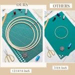 크로블리스풀 3개 대형 나무 퀼팅 후프 12 14 16 원형 자수 미끄럼 방지 크로스 스티치 공예 재봉 키트