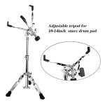 드럼 스틱 홀더와 2개가 키르푸시 스네어 스탠드 10 14 패드용 더블 브레이스 삼각대 초보자 높이 14 5 23 조절