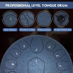 NBMICSO 스틸 텅 드럼 - 13 노트 12 C 키 타악기 명상 엔터테인먼트 음악 교육 콘서트 마인드 힐링 요가를 위한 핸드 12