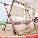 튼튼한빨래건조대 전원 주택 테라스 행거 옥상 야외 로즈골드 바퀴