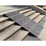 차량진입판 경사로 발판 패드 휠체어 고무발판 계단 경사판 입판 고무 플라스틱 50 32 14