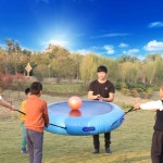 공옮기기 공튀기기 체육대회 단합 협동게임 4핸들 파이프