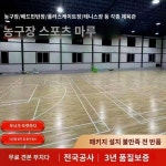 스포츠우드마루체육관 농구장 배드민턴장 탁구장 댄스교실 자작나무 원목마루