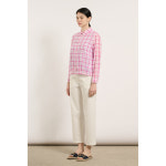 BCBG 비씨비지 프리미엄 홀리체크 블라우스 B5M4B423