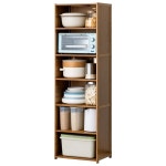 빈티지 원목 틈새수납장 냉장고 폭좁은 수납장 다용도실 긴 5단