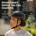 남녀용 라이트가 장착된 레트로스펙 실라스 자전거 헬멧 - 가볍고 편안합니다