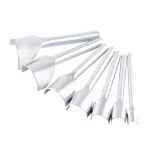 7피스 가죽 공예 반원형 커터 펀치 스트랩 벨트 지갑 토트 제작에 적합하며 크기는 10mm에서 40mm까지 다양합니다