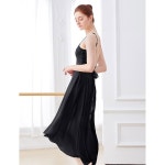 여성용 포에스완 댄스 스커트 롱 쉬폰 발레 넥타이가 달린 여성 랩 스커트 Medium