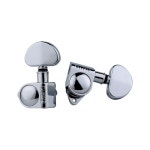 가이커 기계 헤드 3L 3R 핸드드 - 1 21 밀폐 튜너 전기 포크 또는 어쿠스틱 기타의 큰 손잡이 교체를 통한 키 페그 튜닝 크롬 Chrome GK102C