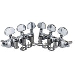 가이커 기계 헤드 3L 3R 핸드드 - 1 21 밀폐 튜너 전기 포크 또는 어쿠스틱 기타의 큰 손잡이 교체를 통한 키 페그 튜닝 크롬 Chrome GK102C