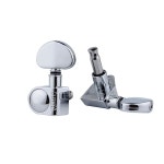 가이커 기계 헤드 3L 3R 핸드드 - 1 21 밀폐 튜너 전기 포크 또는 어쿠스틱 기타의 큰 손잡이 교체를 통한 키 페그 튜닝 크롬 Chrome GK102C