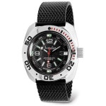 보스톡 Vostok 남성용 Amphibian 클래식 오토매틱 셀프 와인딩 러시아 밀리터리 스타일 다이버 시계 WR 200 m
