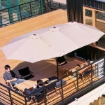 트윈 파라솔 물통 풀세트 특대형 야외 그늘막 테라스