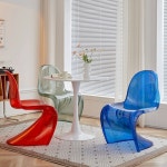 아크릴 투명의자 등받이 야외 디자인 라운지 모던 체어 식당 투명