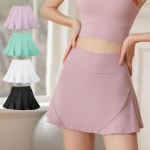 옷자락 옷자락 여성 스포츠 치마바지 A라인 스판 플레어 미니 스커트