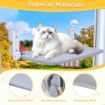 고양이 창문 농어 접이식 해먹 일광욕 등반용 침대용 40파운드 2-in-1 리버서블 커버 라이트 내부 고양이용 농어 라이트 20 5 L x 12 0 W 7... 