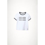 ZARA 자라 주니어 키즈 배색 파이핑 텍스트 티셔츠 0895605250 999984