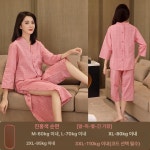 사우나 찜질방 숯가마옷 황토 찜질복 상하의 마사지옷 세트 M J 분홍색 순면 점 여성 긴형