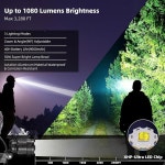 Zmoon 고광도 충전식 LED 헤드램프 40H 긴 배터리 수명 3가지 조명 모드를 갖춘 초밝은 센서 헤드 Black-1PCS