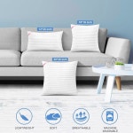 EIUE 던지기 베개 삽입물 세탁기 베개 소파 침대 장식 쿠션용 프리미엄 폴리에스터 섬유 충전재 흰색 18x18 18x18inch