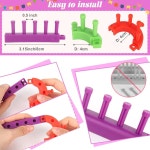 Katech 조절 가능한 뜨개질 베틀 세트 - 프로젝트용 맞춤형 사이즈 아프가니스탄 직조 담요 직조기 양말 스카프 모자 책 걸이 바늘 올인원