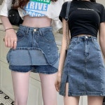 여성 청치마 속바지 캐주얼무드 꾸안꾸 청팬츠스커트