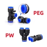 플라스틱 공압 파이프 피팅 빠른 12 추진 PW PEG 공기 연결 PEG 6 4 5PCS