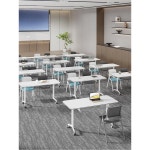 회의용테이블 강의실 책상 세미나 학원 80x40 철제 교육 두꺼운 1 접이식 교육의자