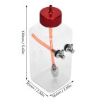 Lsaarth RC 연료 탱크 - RC 비행기용 원격 제어 모델 액세서리 부품 투명 플라스틱 연료 탱크 RC 비행기용 15-26CC