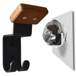 헬멧 홀더 벽걸이 2개의 키 훅이 모터사이클 기어 랙 견고한 목재와 튼튼한 강철로 제작된 자전거 전술 야구 축구 스키 1 1