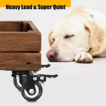 QNCZ 2 캐스터 휠 무겁지만 조용하며 폴리우레탄 PU 휠이 장착된 우수한 잠금 세트 카트 가구 작업대용 회전판 2