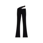 우먼 베르사체 진 꾸뛰르 리브드 트라우저스 팬츠 바지 위드 어저스터블 waistband 78HAC322 J0004-899