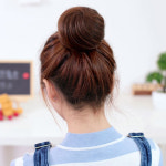 프롬더핸드 똥머리 승무원 가채 올림머리 쪽머리 가발 1개