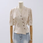 헤레이스 언밸 레이스 블라우스 YMSH25SS717