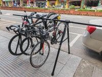 야외 자전거 거치대 주차장 보관소 공용 공원