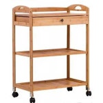원목 트롤리 이동식 선반 선반 트롤리이동식 삼단 레스토랑 이동식카트 고정 주방웨건 조리대 휠 가정용 휠 삼단 3단 휠 삼단 선반