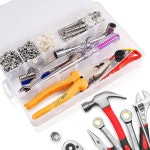 칸막이가 18 그리드 플라스틱 정리함 비즈 공예용 투명 수납 용기 보관 크기 7 9 x 6 2 1 2 1x Large 15 Grids