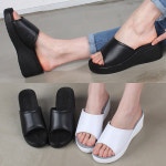 아마르슈 여성 6 쿠션 지압 웨지 통굽 사무실 뮬 슬리퍼 여름샌들 SB베이스 상 SB베이스 상 245