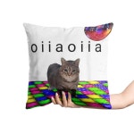 회전 고양이 재미 있은 디스코 광장 던지기 베개 쿠션 커버 케이스 1 As Shown