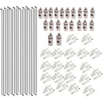 Yrhrol 20Pcs 조절식 푸시로드 커넥터 연결 스토퍼 1 20Pcs 나일론 컨트롤 혼 21x10mm 20Pcs 1 2 x Z 푸시로드 부품 RC 비행