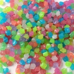 샤이닝 다각형 조약돌 야광자갈 450p세트 컬러믹스