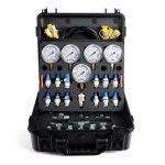 유압 테스트 키트 600bar 8700psi 60mpa 5 게이지 13 커플링 14 티 커넥터 호스 굴착기 건설 기계 선박용 견고한 운반 케이스 광산