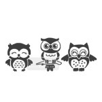 마이드림하우스 스텐실 스텐실도안 aj-3190 부엉이삼총사1 1개