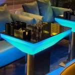 LED 테이블 호텔 스 바테이블 루프탑 발광 조명 인테리어테이블 라운지 D 8855 야외