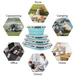 Ainmvnos 8 접이식 식품 보관 용기 실리콘 실리콘 RV 그릇 음식 캠핑용 용기