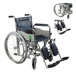 대세엠케어 대세엠케어 튼튼한 수동 스틸 의료용 거상형 휠체어 접이식 노인용 환자용 P1004