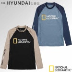 더네이쳐홀딩스 내셔널지오그래픽 내셔널지오그래픽 내셔널지오그래픽MW 여성 여성 소매 배색 BIG LOGO 래쉬가드 N202WRG440