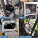 실내 고양이를 위한 레시펫 고양이 침대 15 x 10 작은 침대 말림 수면 푹신한 쿠션 애완동물 강아지 토끼를 미끄럼 방지 바닥 세척 매트